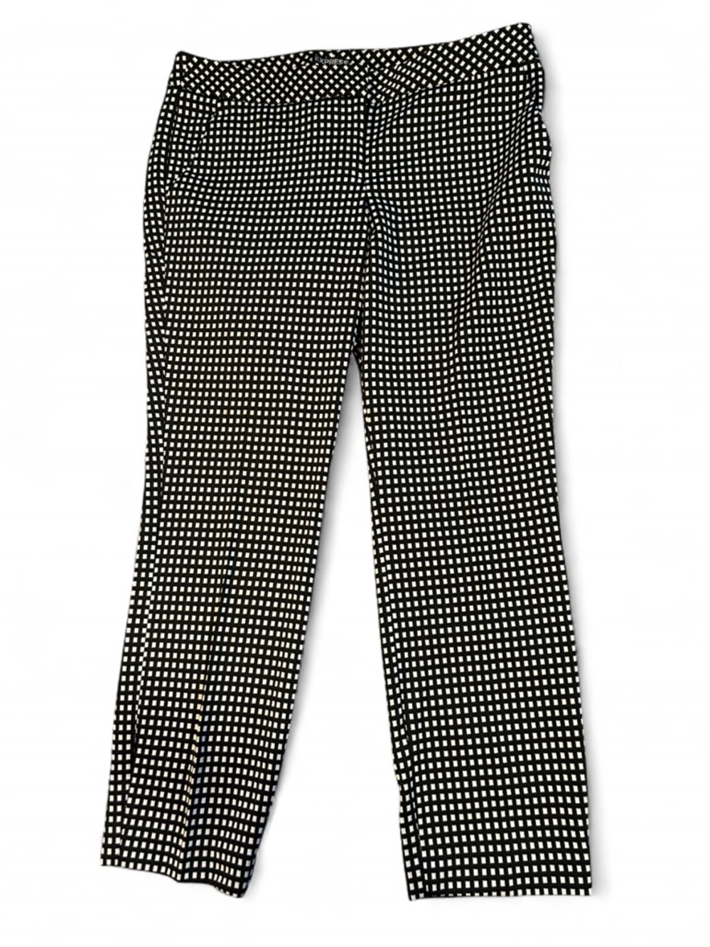 Express Black and White Checked Trousers